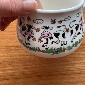 Soup Bowl with Cow Pattern